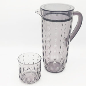 Acrylic Water Drop Cut Water Set 7 PC DOF Glass
