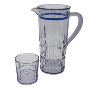 Acrylic Spearhead Cut Water Set 7PC ( hb Glass))